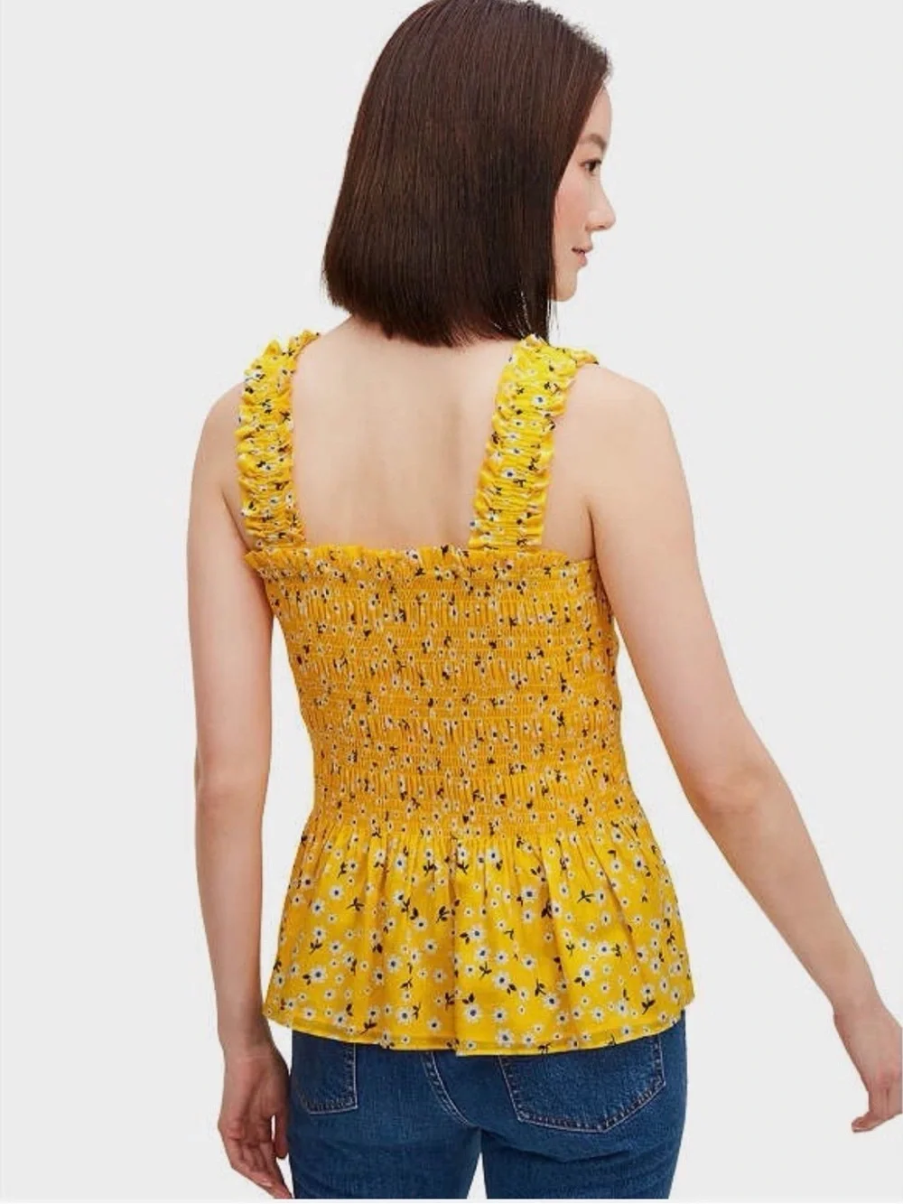Kate Spade Feurette Toss Smocked Yellow Top ⭐️